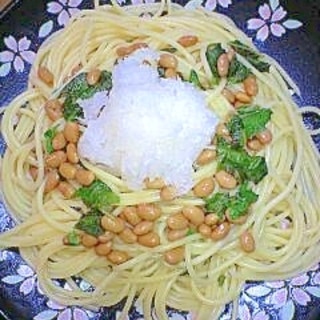 大根おろしと青じそでさっぱり♪納豆パスタ